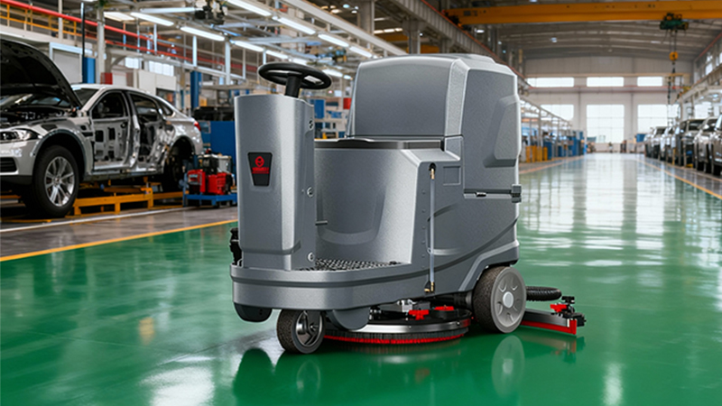 工业洗地机：汽车制造与零部件厂的油污克星与效率革命